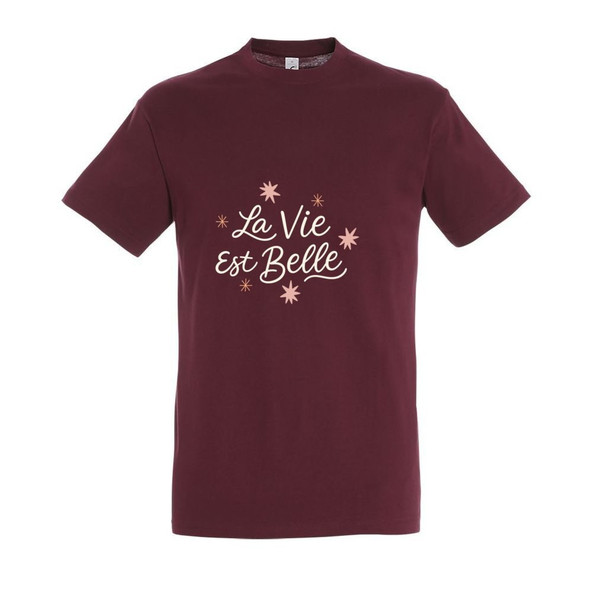 Needen 11380-N1DB-F - T-Shirt La vie est belle Front