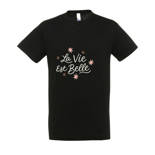 Needen 11380-N1DB-F - T-Shirt La vie est belle Front