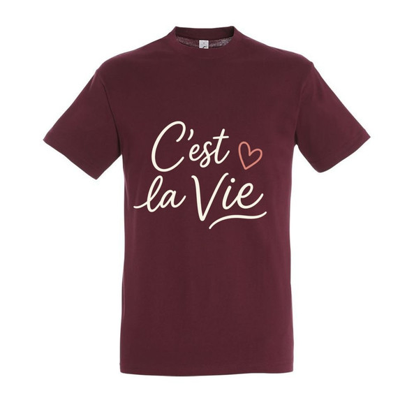 Needen 11380-N1DCV-F - T-shirt 'C'est la vie' Stampata