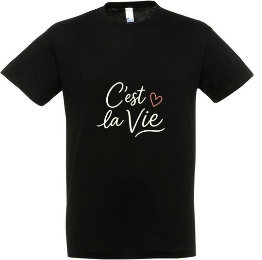 Needen 11380-N1DCV-F - "C'est la vie" Graphic T-shirt