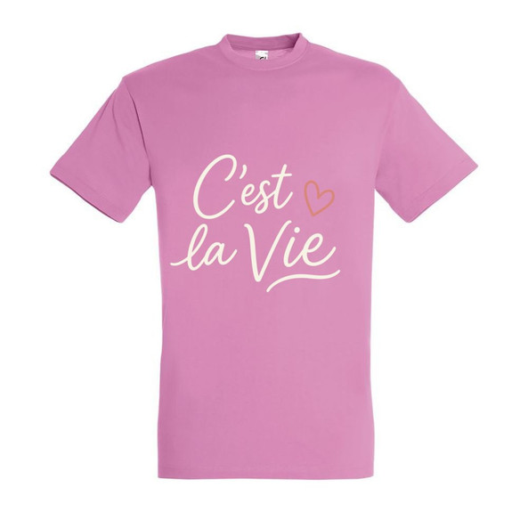 Needen 11380-N1DCV-F - T-shirt 'C'est la vie' Tryckt