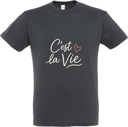 Needen 11380-N1DCV-F - "C'est la vie" Graphic T-shirt