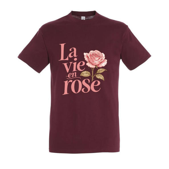 Needen 11380-N1DRS-F - T-shirt Stampa La vie en rose Front