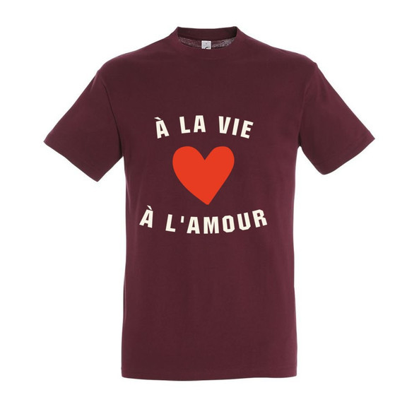 Needen 11380-N1DV-F - T-shirt stampata 'À la vie à l'amour'