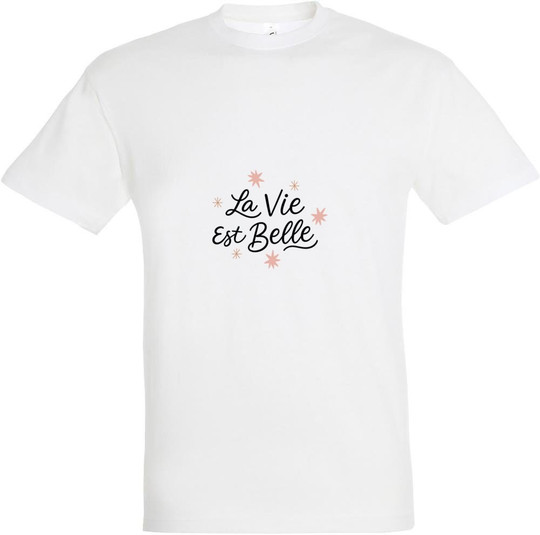 T-shirt Imprimé La vie est belle 11380-N1LB-F