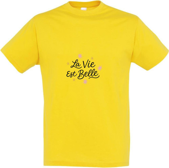 La vie est belle Bedrucktes T-Shirt 11380-N1LB-F