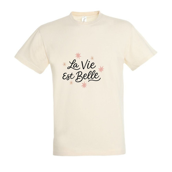 Needen 11380-N1LB-F - T-Shirt La vie est belle Front