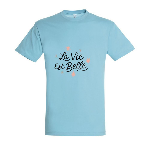 Needen 11380-N1LB-F - T-Shirt La vie est belle Front