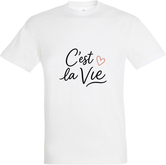 T-shirt graphique 'C'est la vie' 11380-N1LCV-F