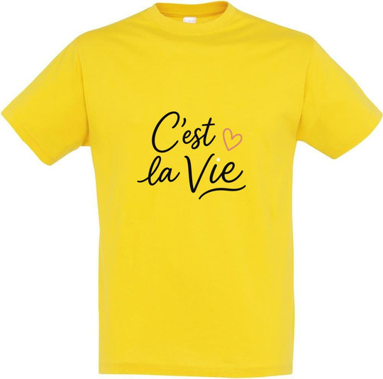 'C'est la vie' Grafik T-Shirt 11380-N1LCV-F