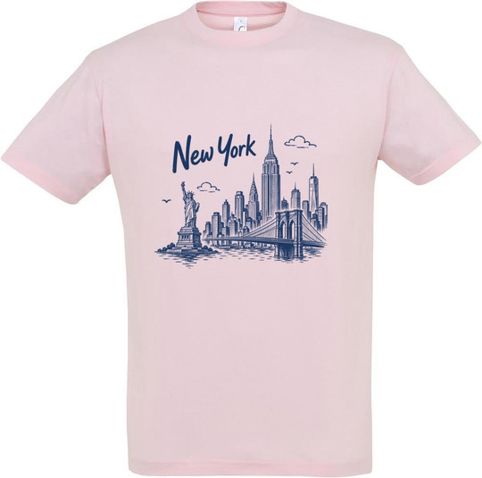 New York Front -painettu T-paita 11380-N1LNY-F