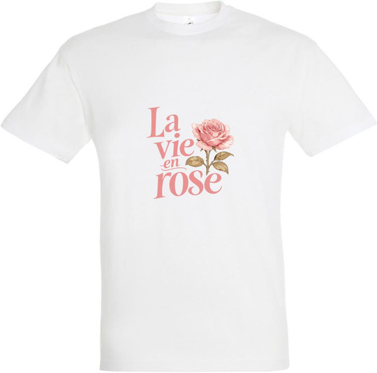 La vie en rose Front Printed T-shirt 11380-N1LRS-F