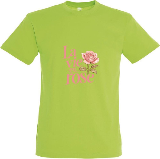 Needen 11380-N1LRS-F - La vie en rose Front Printed T-shirt