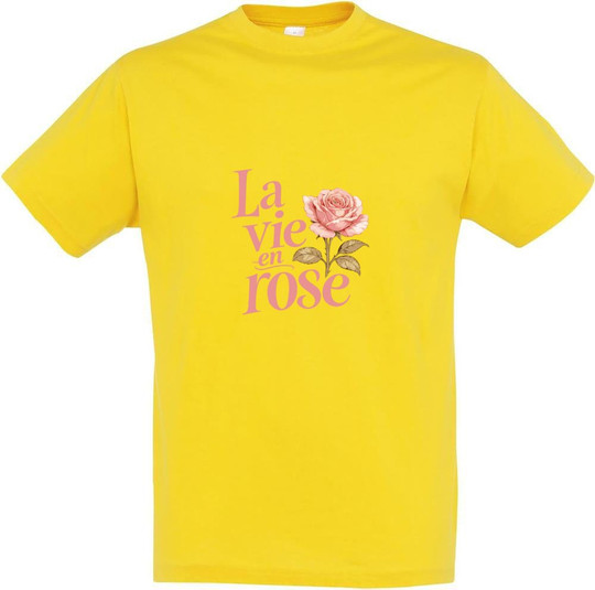 La vie en rose Front bedrucktes T-Shirt 11380-N1LRS-F