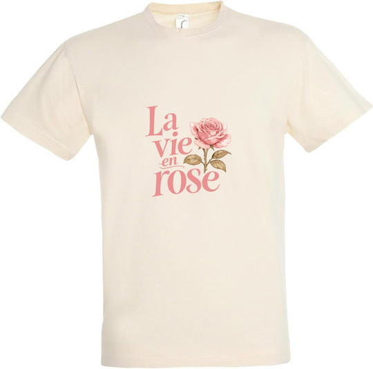 Needen 11380-N1LRS-F - La vie en rose Front Printed T-shirt
