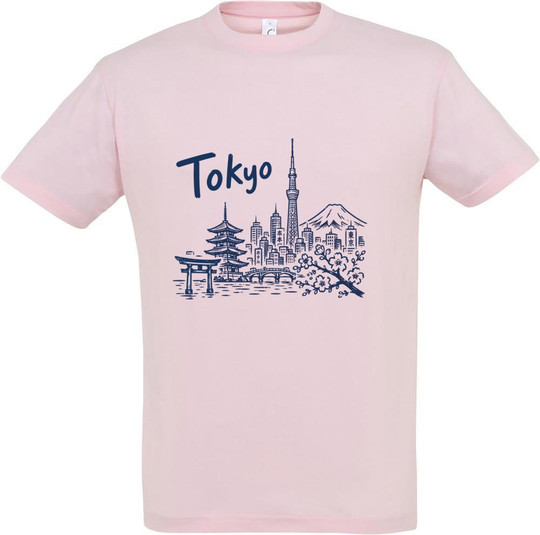 Painettu Tokyo Front T-paita 11380-N1LTK-F