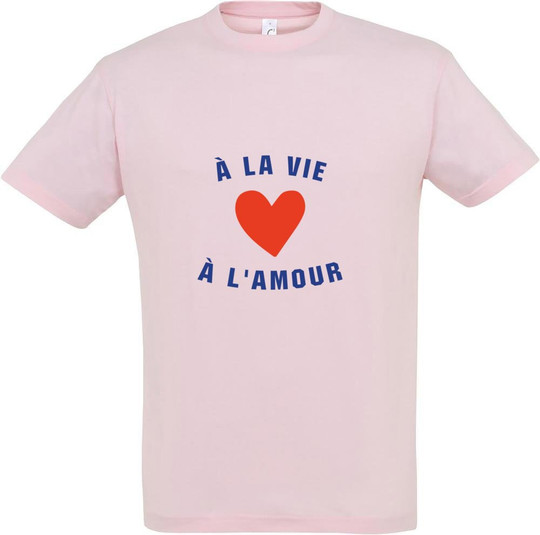 Painettu T-paita 'À la vie à l'amour' 11380-N1LV-F