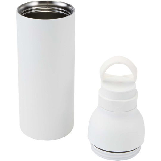 Illuminate 650 ml RCS recycled double wall stainless steel water bottle with 3-piece lid set - EgotierPro 100890