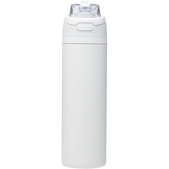 Theron 800 ml RCS enkelwandige gerecyclede roestvrijstalen waterfles, een deksel met dubbele functie en een uitklapbaar rietj - EgotierPro 100951