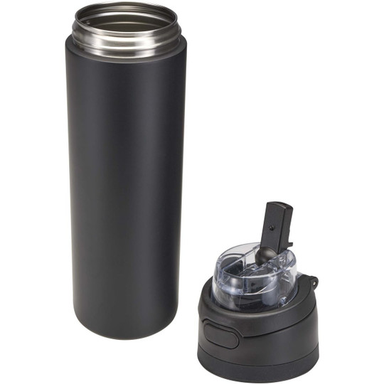 Theron 800 ml RCS recycled single wall stainless steel water bottle with dual function lid - EgotierPro 100951