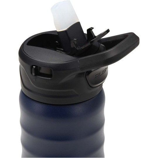Knox 350 ml RCS recycled double wall stainless steel sport bottle with flip straw - EgotierPro 100952