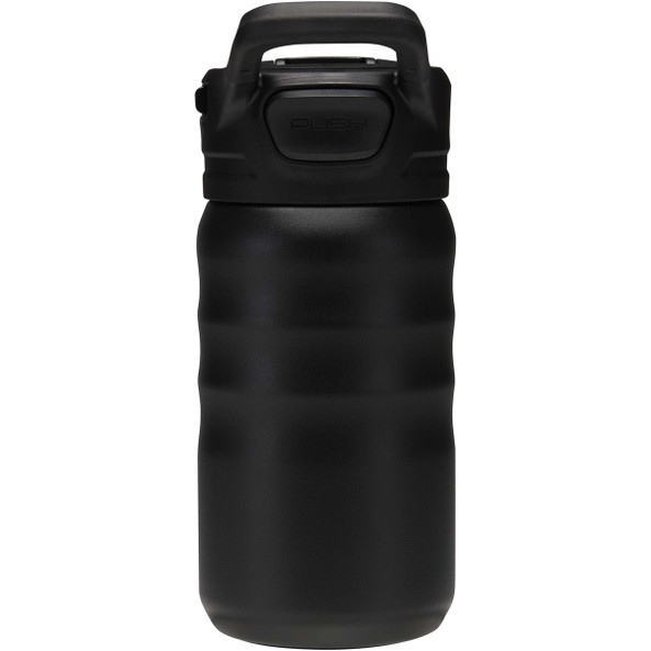 Knox 350 ml RCS recycled double wall stainless steel sport bottle with flip straw - EgotierPro 100952