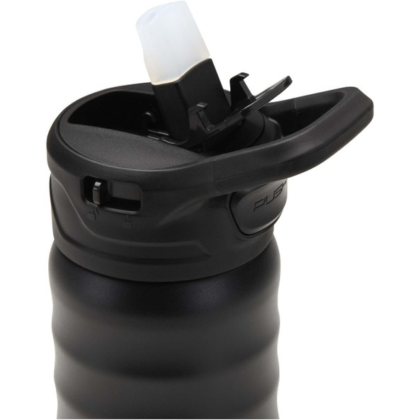 Knox 350 ml RCS recycled double wall stainless steel sport bottle with flip straw - EgotierPro 100952