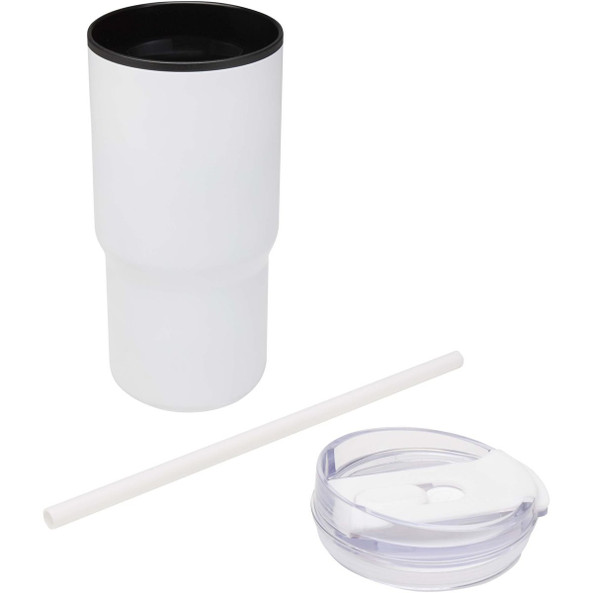 Westin 540 ml RCS recycled double wall insulated tumbler with straw - EgotierPro 100959