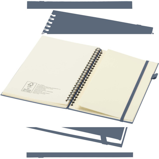 JournalBooks 107302 - Liss A5 recycled plastic hard cover spiral notebook