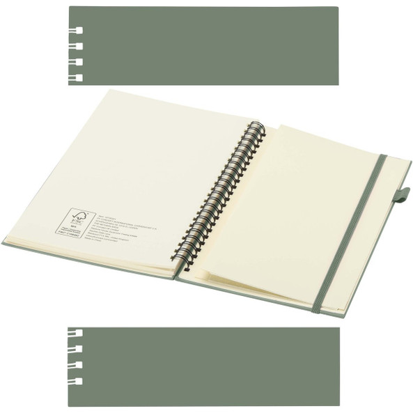 JournalBooks 107302 - Liss A5 Hardcover Spiralnotizbuch aus recyceltem Kunststoff