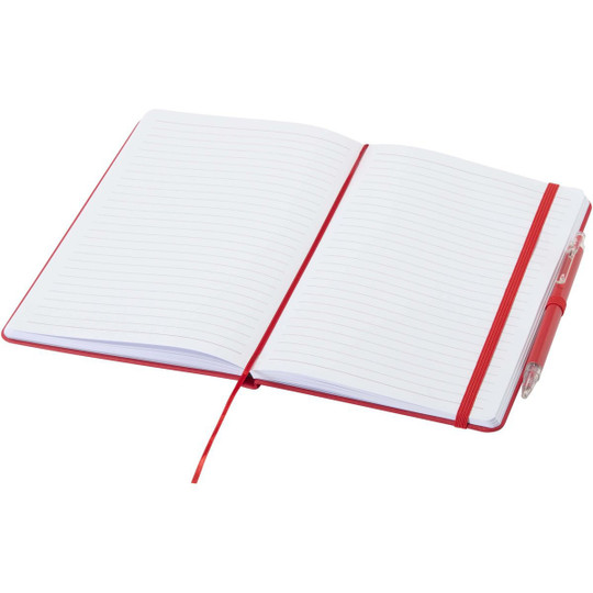 Spectrum A5 recycled notebook and ballpoint pen set - EgotierPro 107402