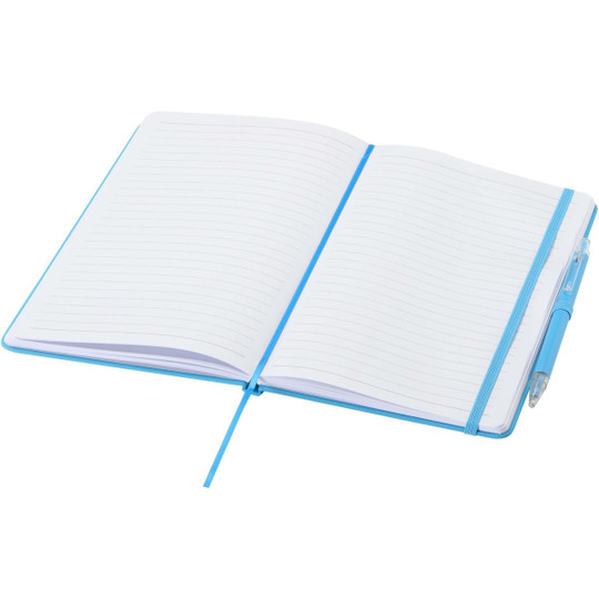 Spectrum A5 recycled notebook and ballpoint pen set - EgotierPro 107402