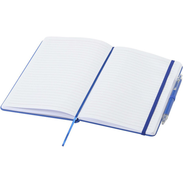Ensemble comprenant un cahier en papier recyclé Spectrum A5 et un stylo à bille - EgotierPro 107402