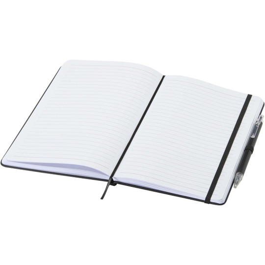 Spectrum A5 recycled notebook and ballpoint pen set - EgotierPro 107402