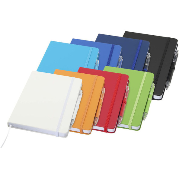 Spectrum A5 recycled notebook and ballpoint pen set - EgotierPro 107402