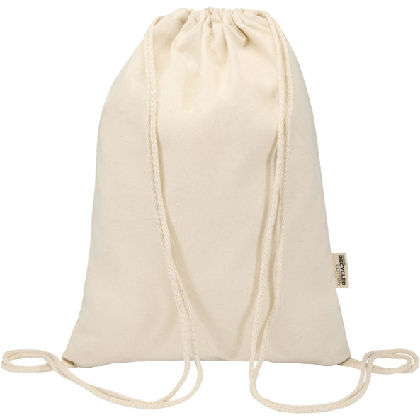 Oregon Blend 140 g/m² GRS recycled drawstring bag 5L - EgotierPro 120761