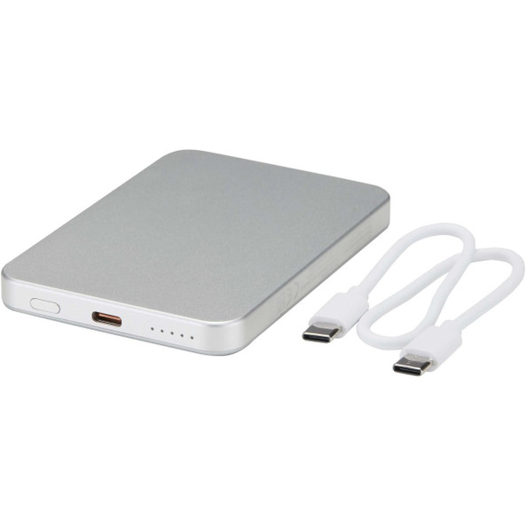 Avis 5000 mAh RCS recycled aluminium magnetic power bank - EgotierPro 124443