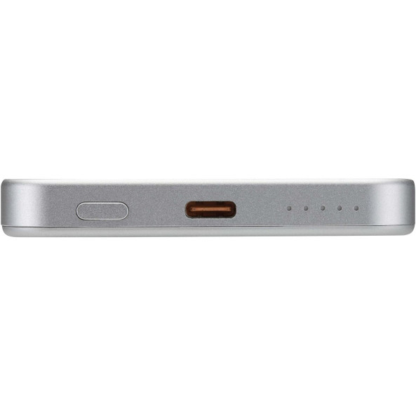 Avis 5000 mAh RCS recycled aluminium magnetic power bank - EgotierPro 124443