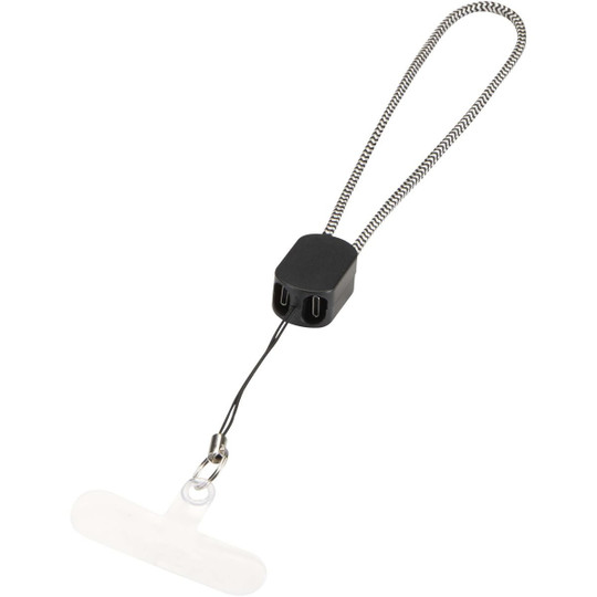 Arich RCS recycled wrist lanyard with built-in 20W Type-C charging cable - EgotierPro 124493