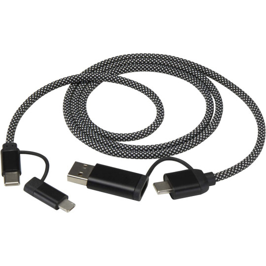 SMART 65W 100 cm RCS certified magnetic 5-in-1 charging cable - EgotierPro 124495