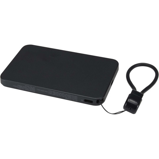 SMART 5000 mAh recycled plastic magnetic power bank with lanyard - EgotierPro 124529