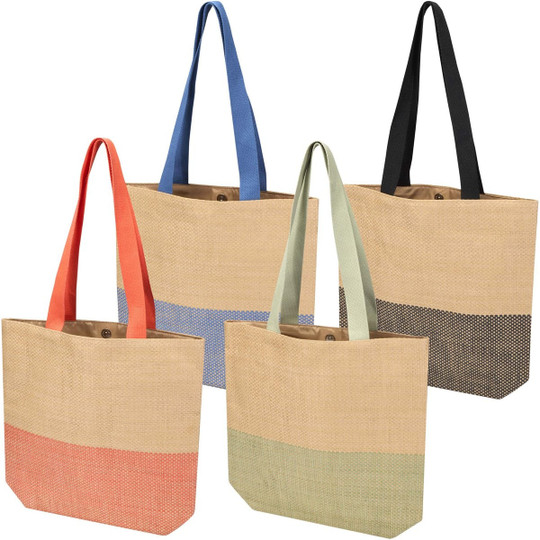 Rhythm straw paper tote bag 10L - EgotierPro 130155