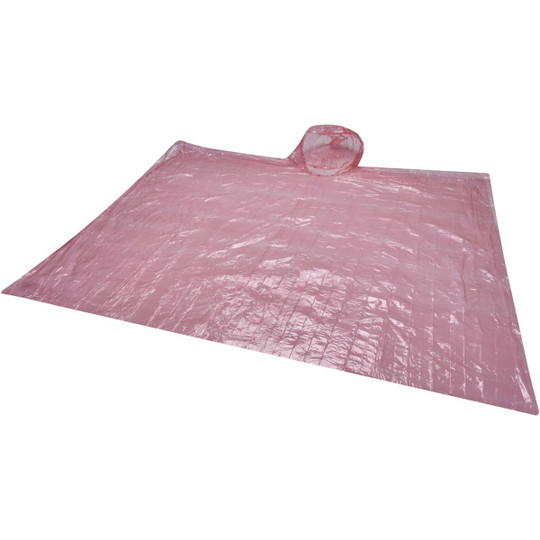 Fog poncho in round plastic container with carabiner - EgotierPro 130164
