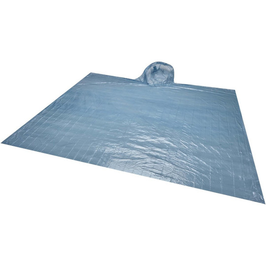 Fog poncho in round plastic container with carabiner - EgotierPro 130164