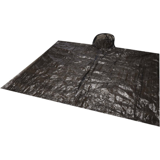 Fog poncho in round plastic container with carabiner - EgotierPro 130164