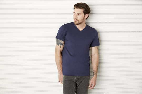 Bella+Canvas B3005 - T-shirt unisexe en jersey à manches courtes et col en V