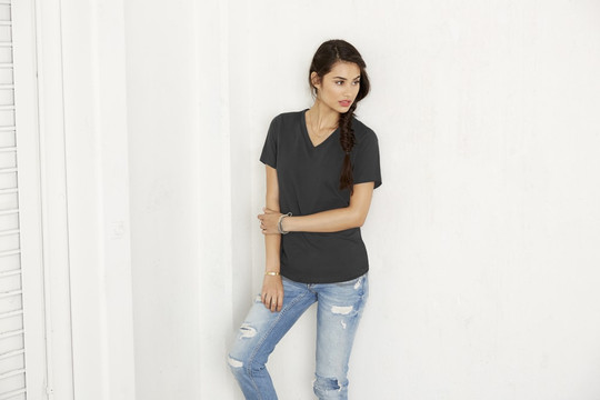 BELLA+CANVAS B6405 - Women's Relaxed Jersey Short Sleeve V-Neck Tee