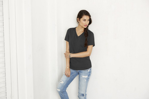 BELLA+CANVAS B6405 - Women's Relaxed Jersey Short Sleeve V-Neck Tee