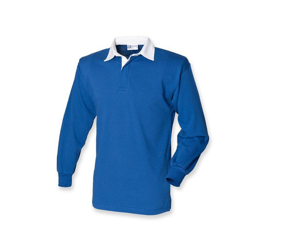 Front Row FR100 - Effen rugbyshirt met lange mouwen