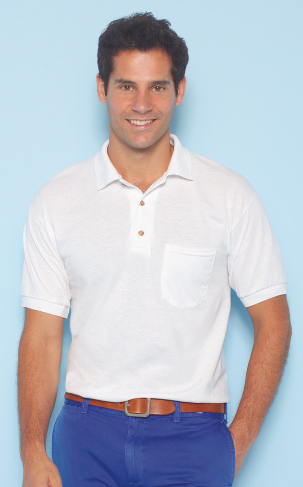 Gildan 8900 - S/S Jersey Polo With Pocket